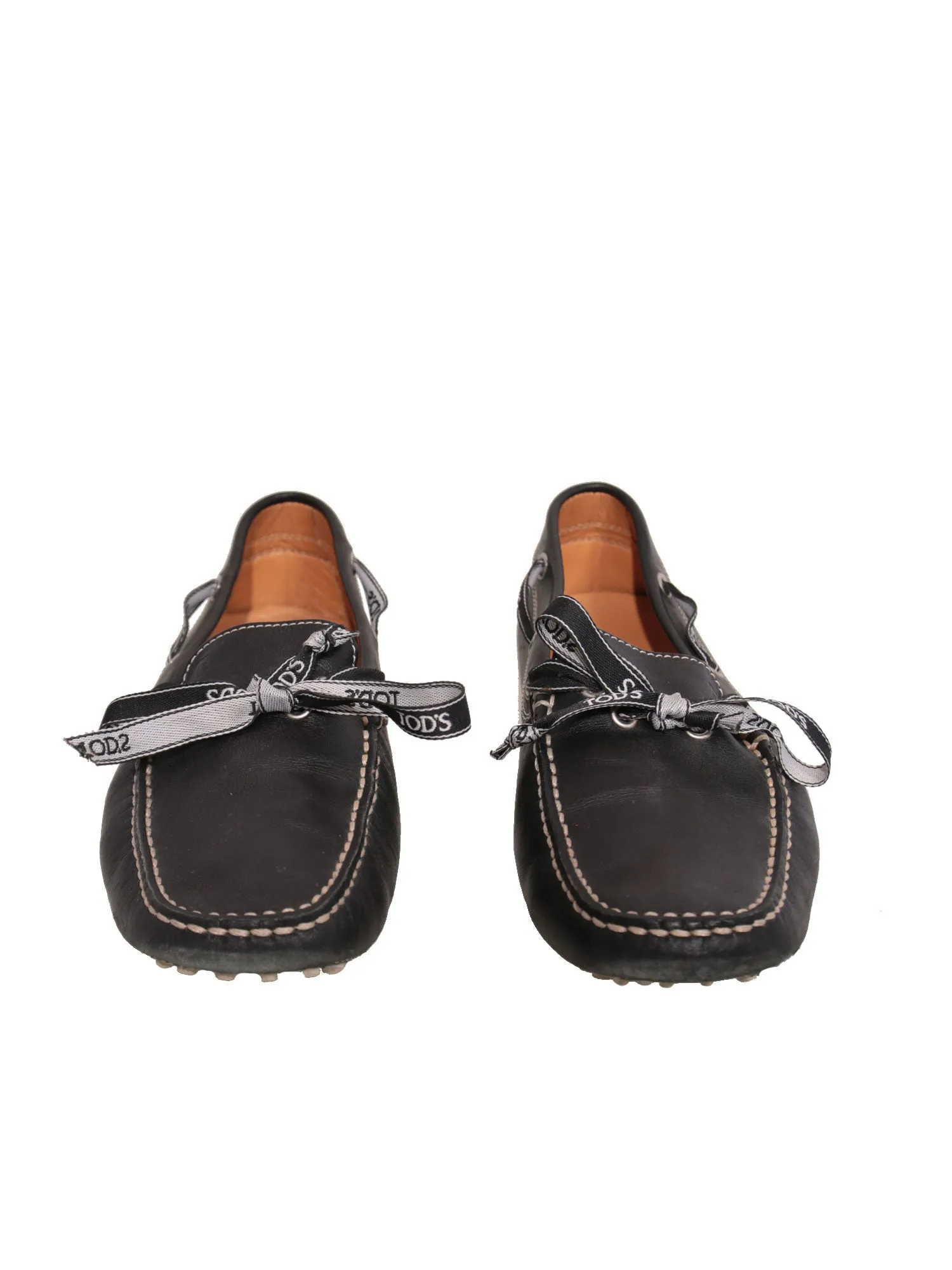 Leather Ribbon Loafers