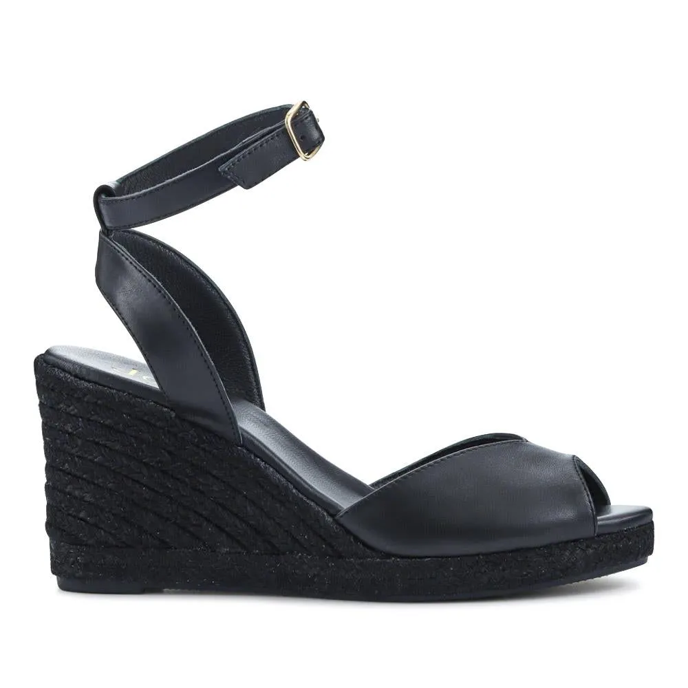 Leather Wedge-Heeled Sandals - MARCHESA / 327 169