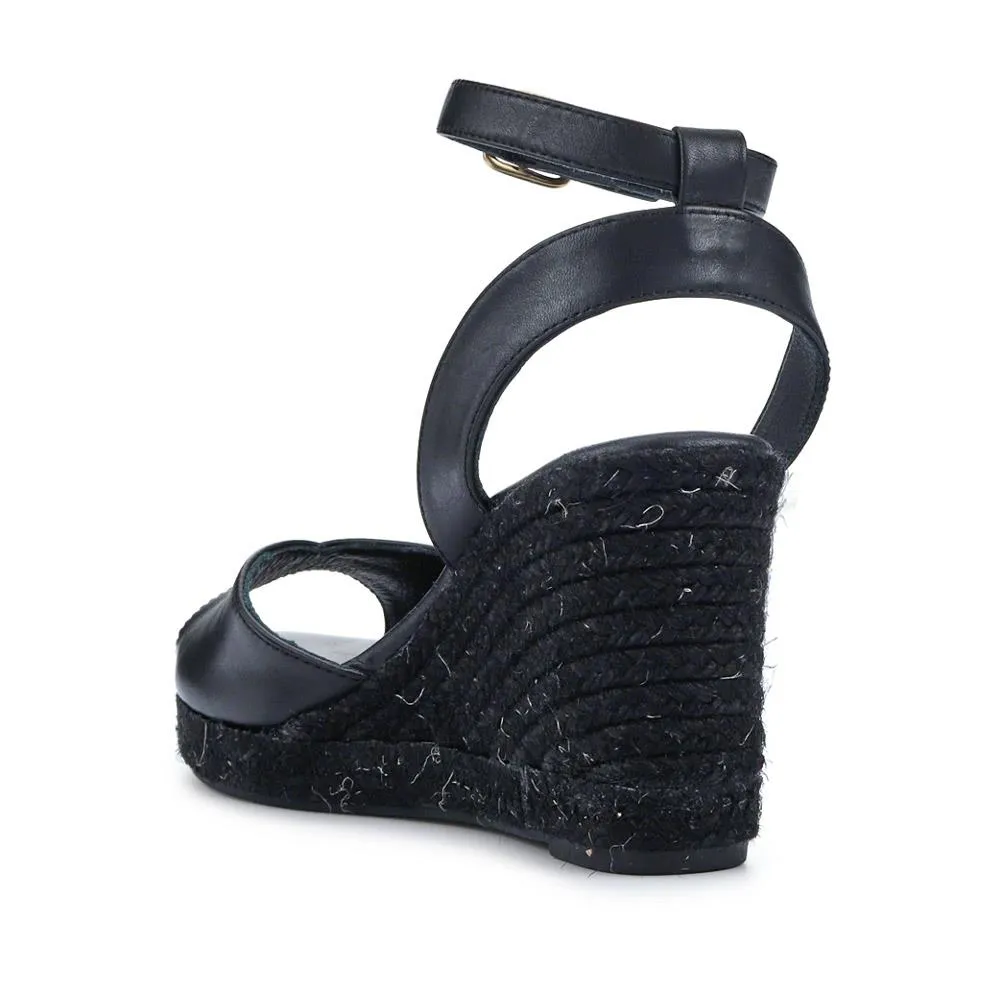 Leather Wedge-Heeled Sandals - MARCHESA / 327 169
