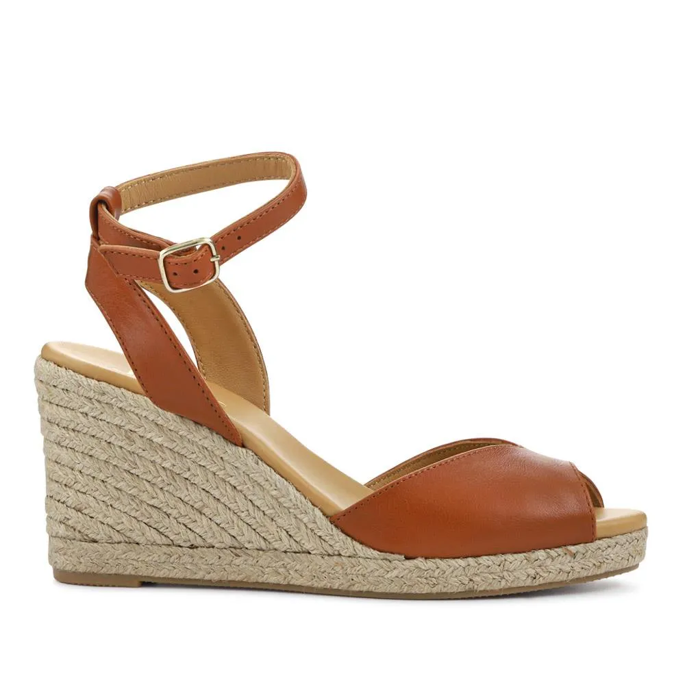 Leather Wedge-Heeled Sandals - MARCHESA / 327 169