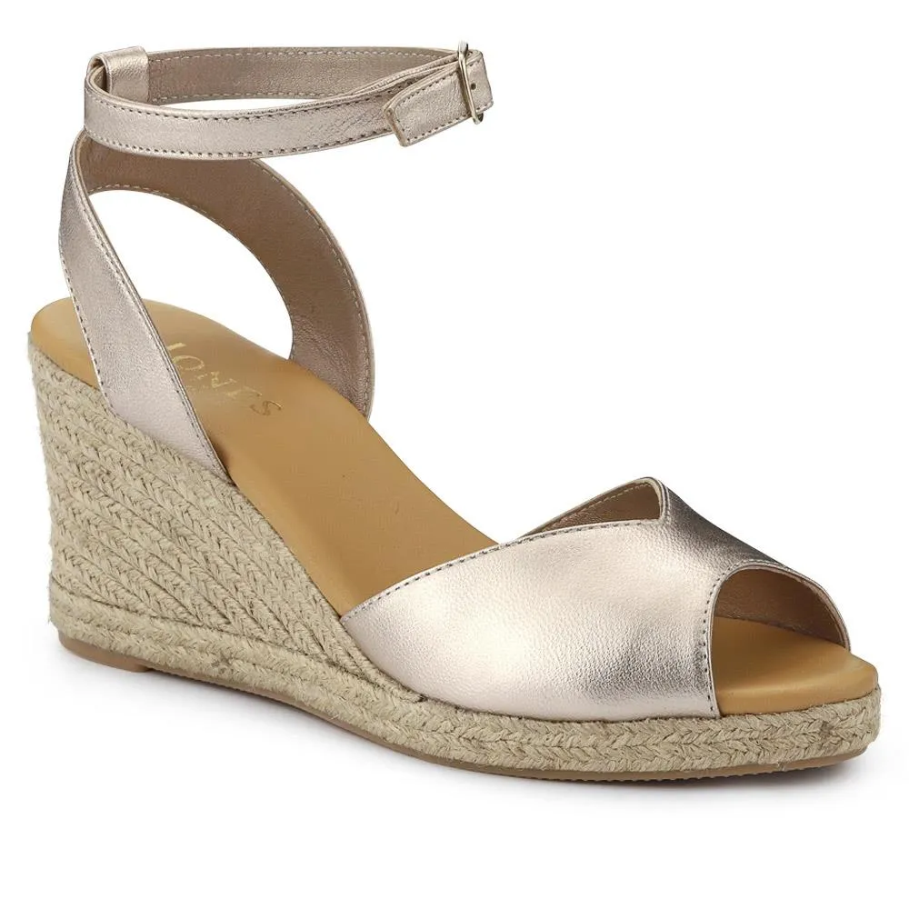 Leather Wedge-Heeled Sandals - MARCHESA / 327 169
