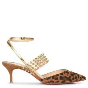 Levita 55 leopard suede pumps