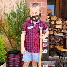 Little Lumberjack Party Beard Masks | Woodland Forest Fun
