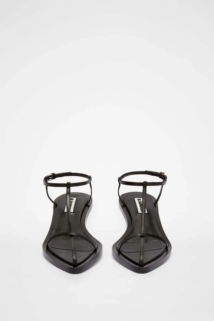 Louis-Heeled Leather Sandal