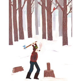 Lumberjack Card