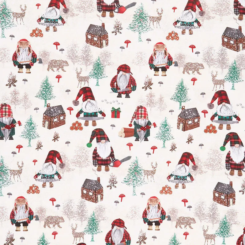 Lumberjack Gnomes - Lumberjack Gnomes Cream Yardage