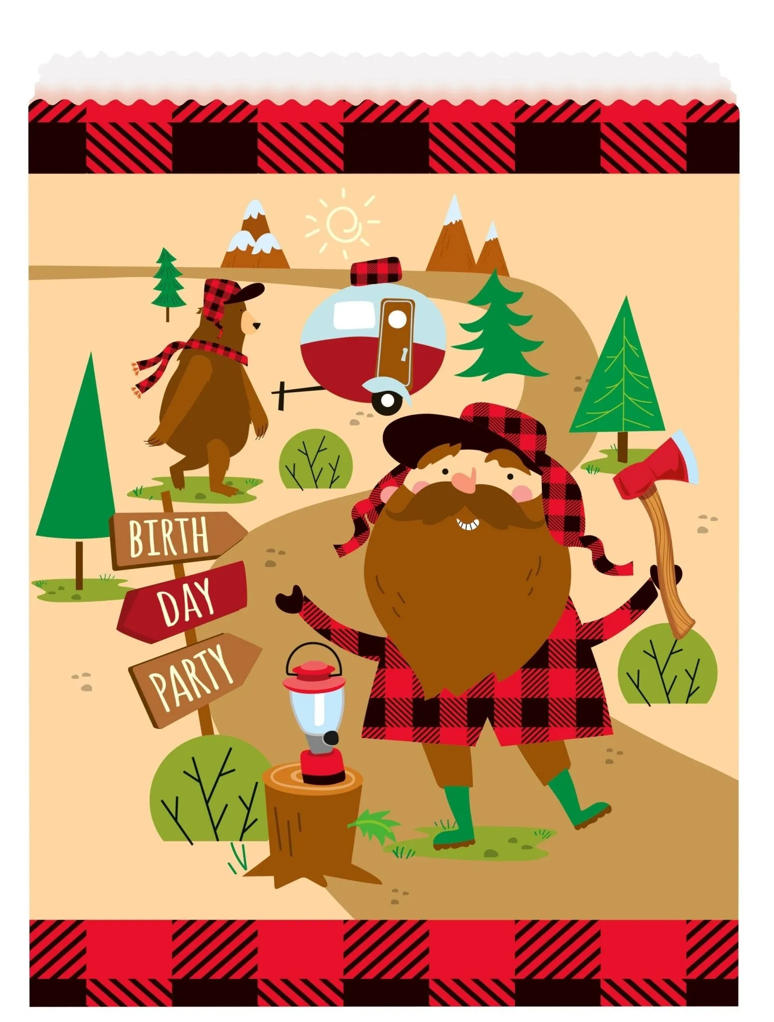 Lumberjack Party Treat Bags