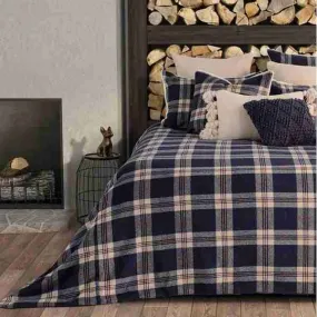 Lumberjack Plaid Navy And Red Blanket
