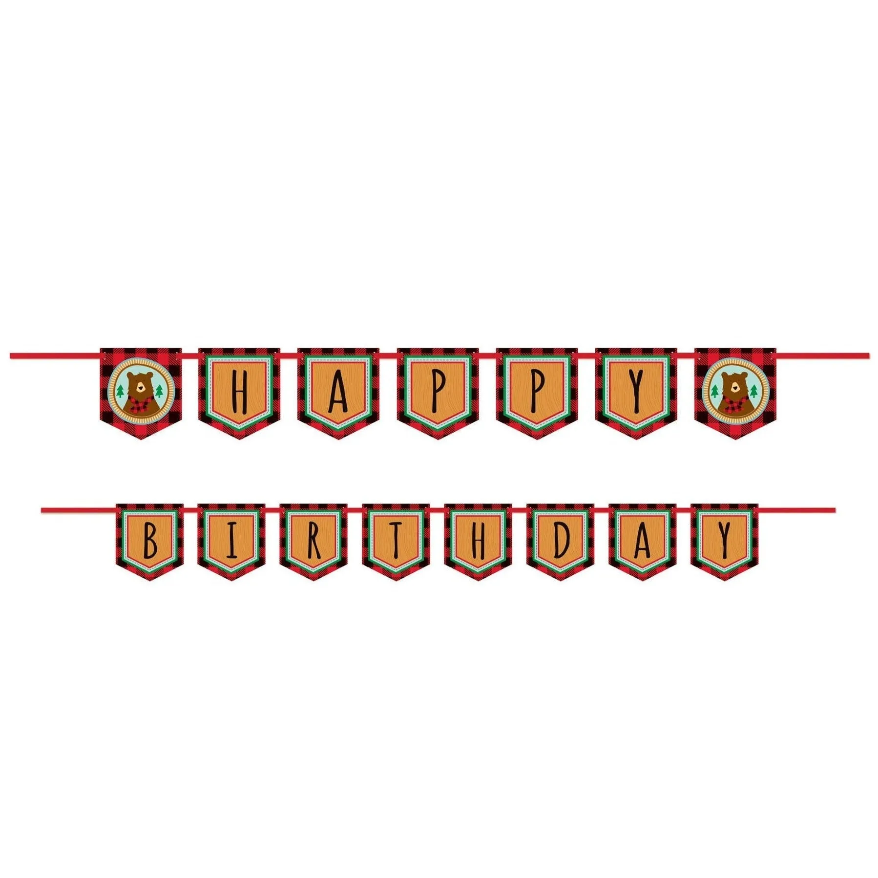 Lumberjack "Happy Birthday" Banner