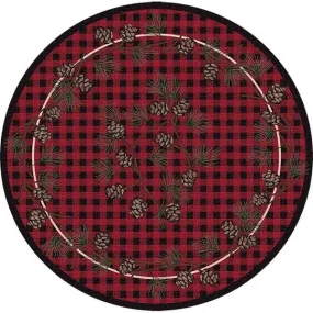 Lumberjack Red Area Rug Collection
