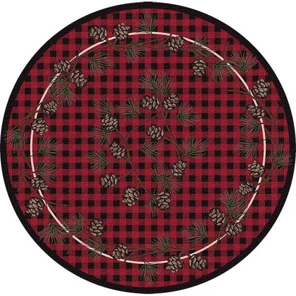 Lumberjack Red Area Rug Collection