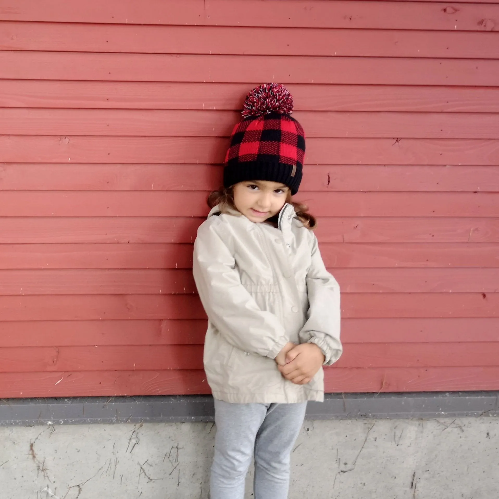 Lumberjack Red with Pom Pom - Hat Kids