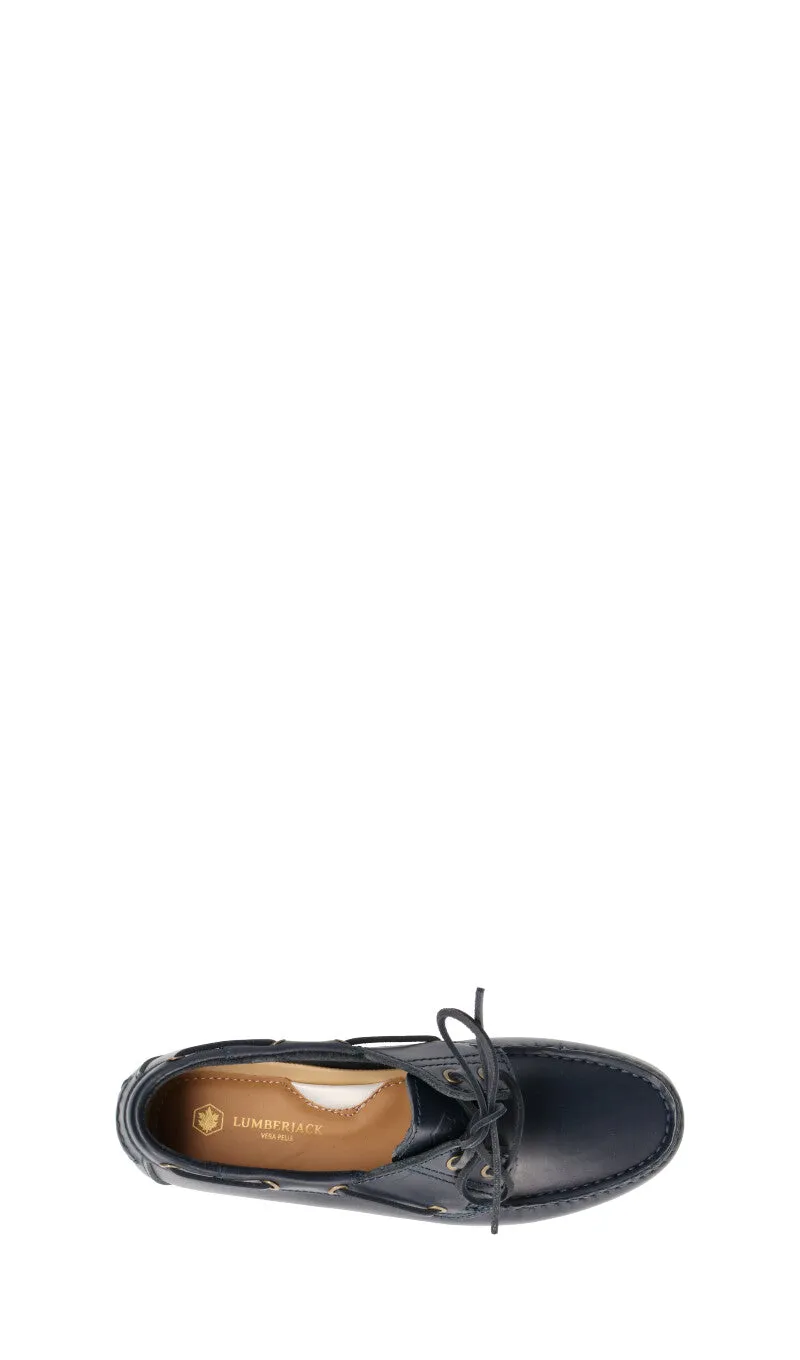 LUMBERJACK Scarpa barca donna blu in pelle