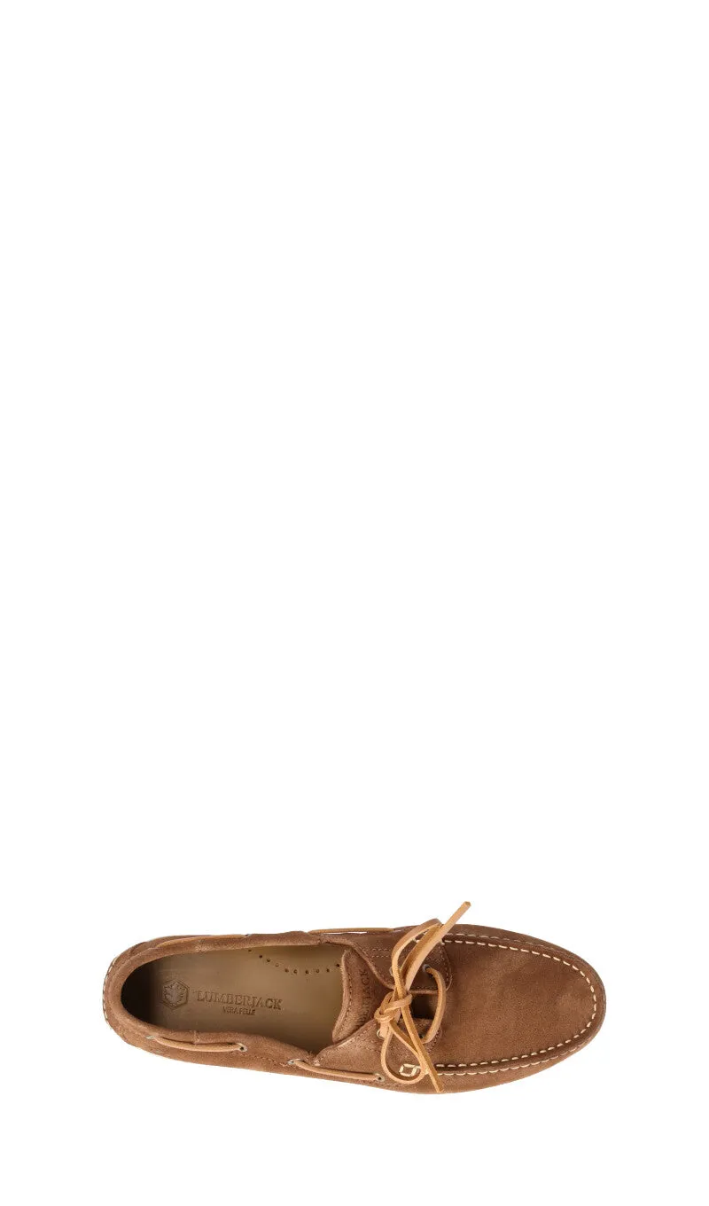LUMBERJACK Scarpa Barca uomo marrone in suede