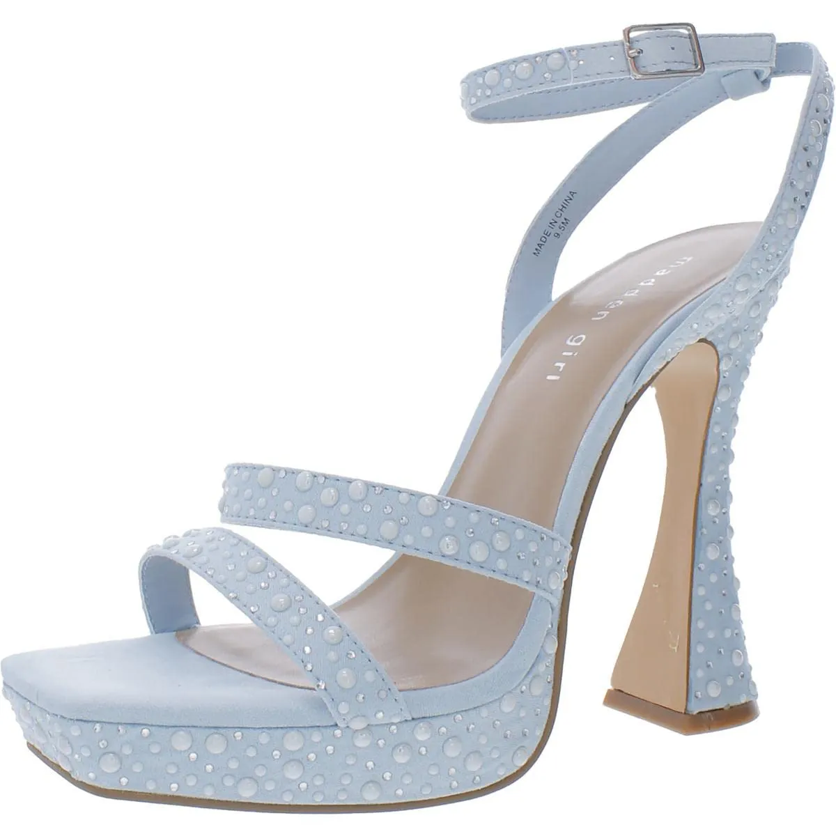 Madden Girl Women's Zanee Heeled Sandals, Baby Blue, 5.5