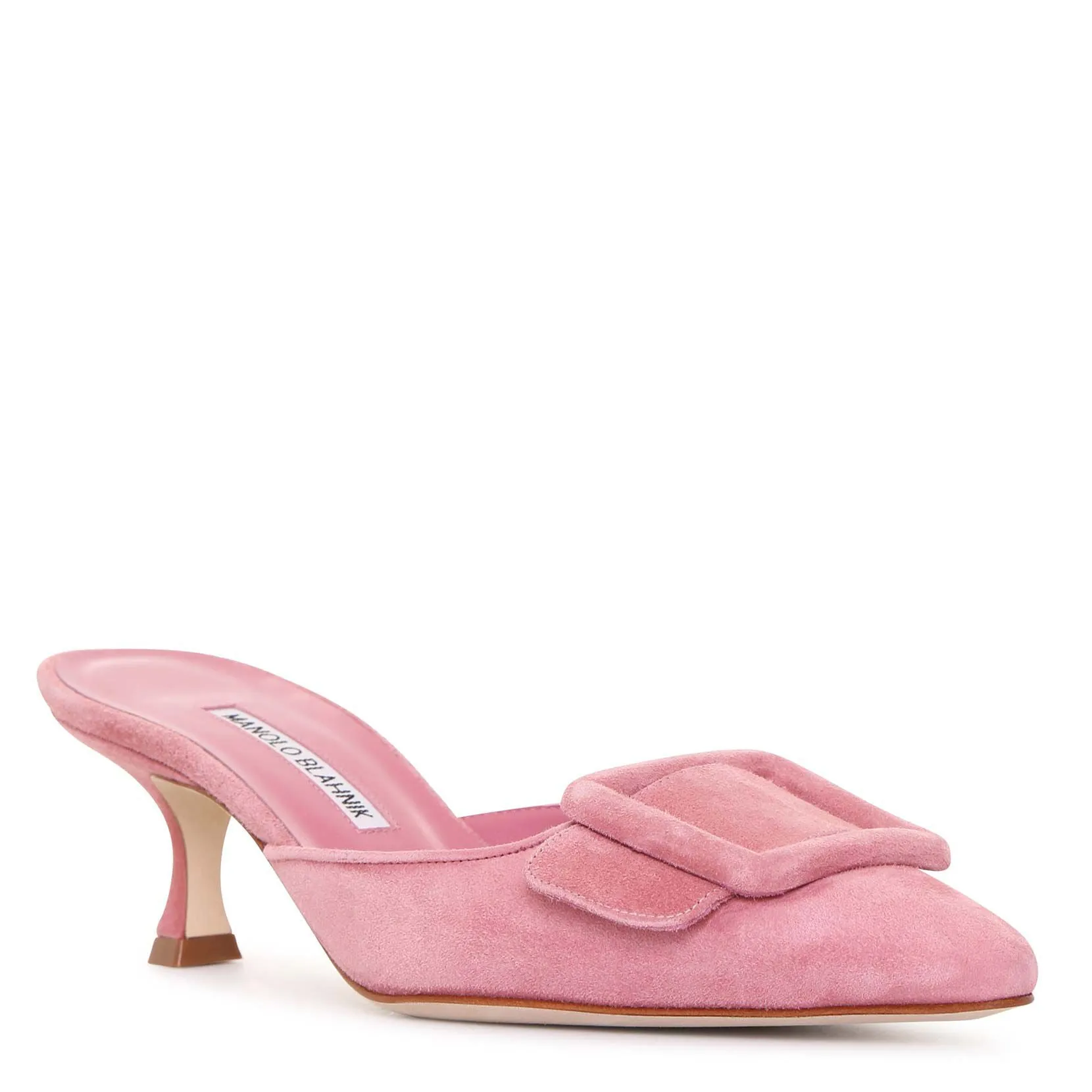 Maysale pink suede mules