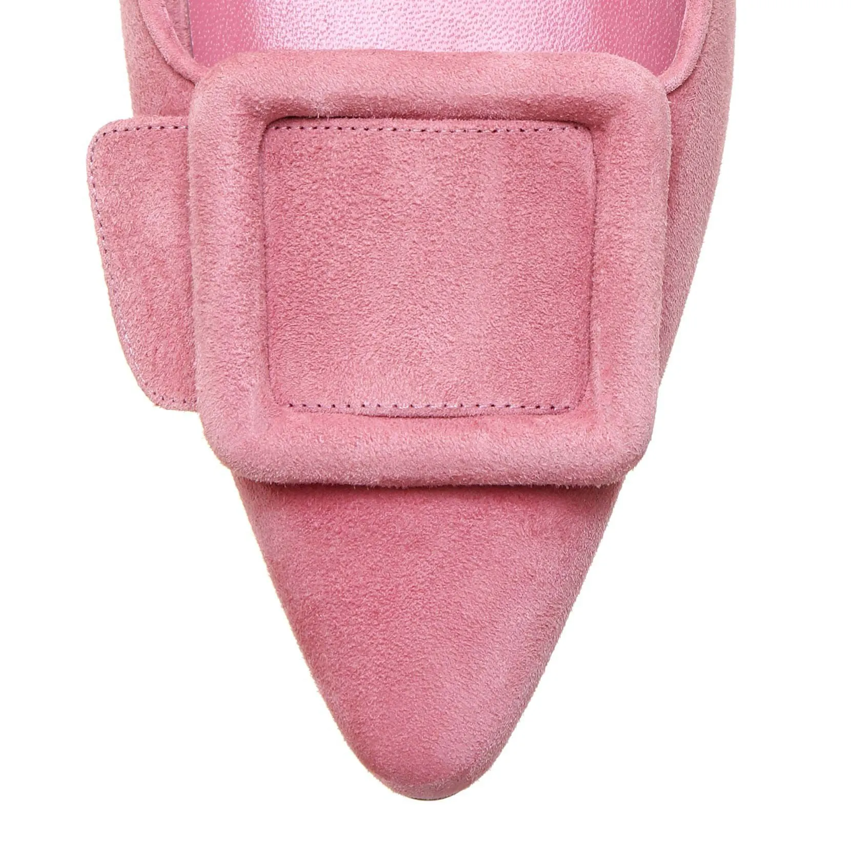 Maysale pink suede mules