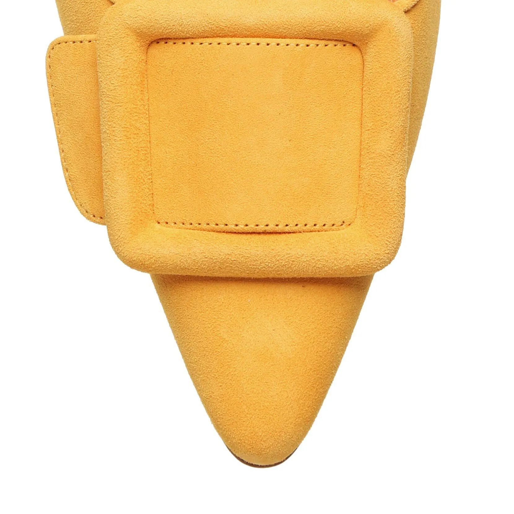 Maysale yellow suede mules