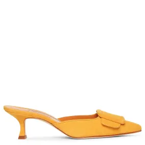 Maysale yellow suede mules