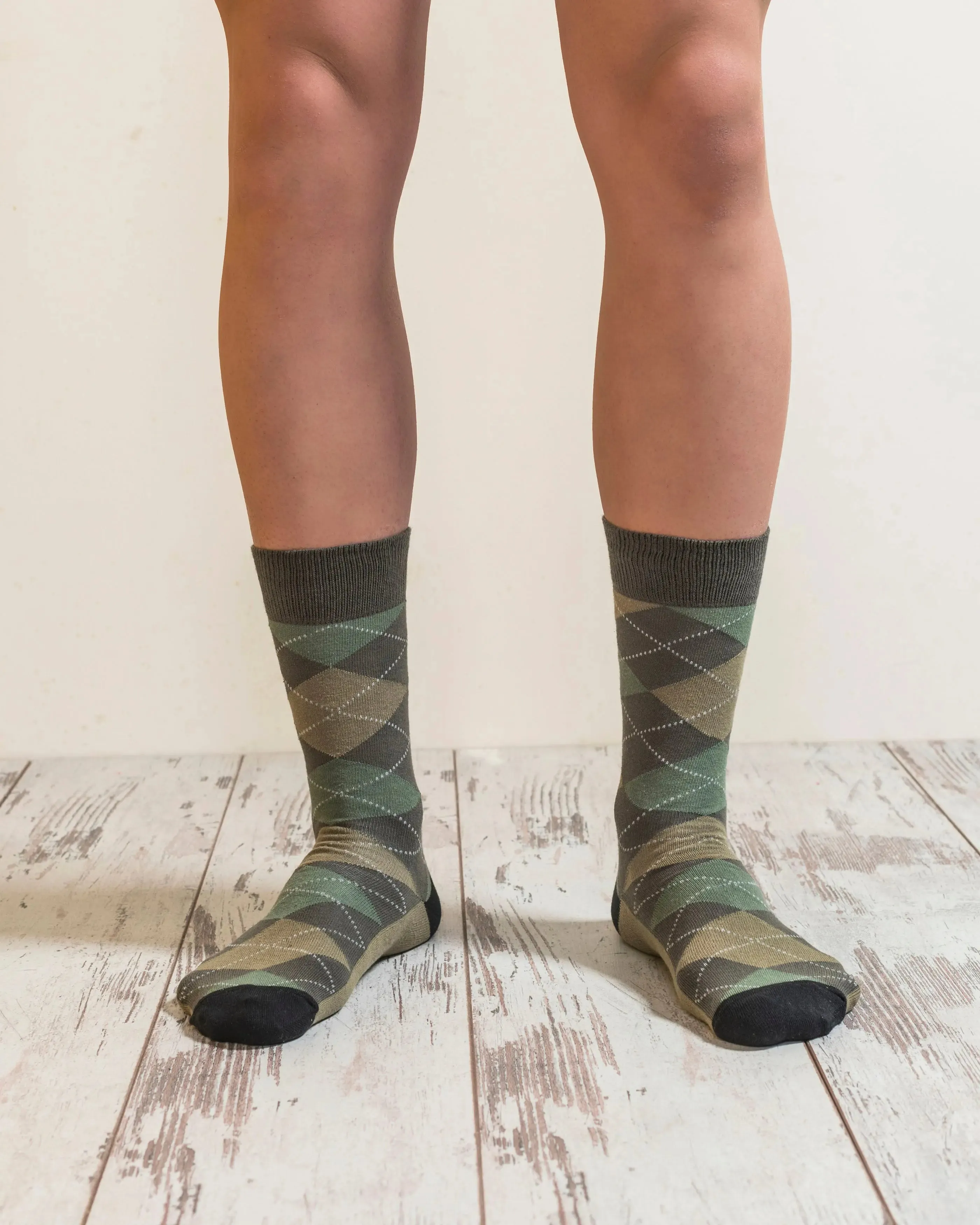 Men's Sage Argyle Socks