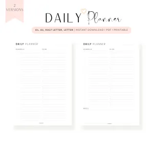 Minimalist Daily Planner Printable - M197