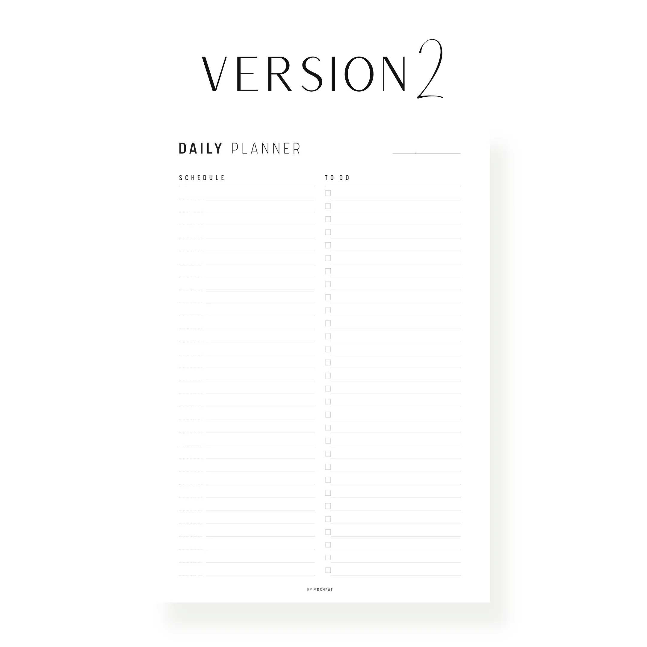 Minimalist Daily Planner Printable - M197