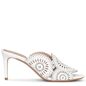 Molukai 70 white leather mules