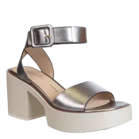 NAKED FEET - ICONOCLAST in GUNMETAL Heeled Sandals