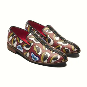 ‘Nazar’ _Striped Loafer's Men's – Crimson (discontinued)