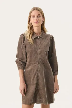 Part Two EyvorPW Corduroy Dress in Walnut