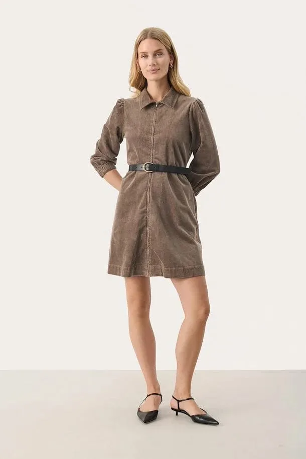 Part Two EyvorPW Corduroy Dress in Walnut