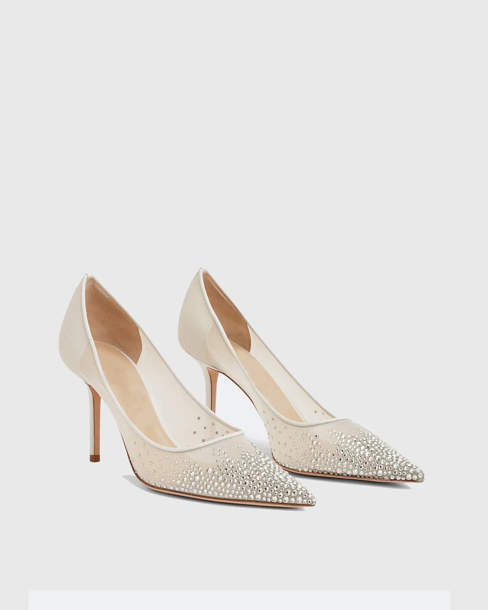 Romina Starry Rhinestone Pumps In Apricot