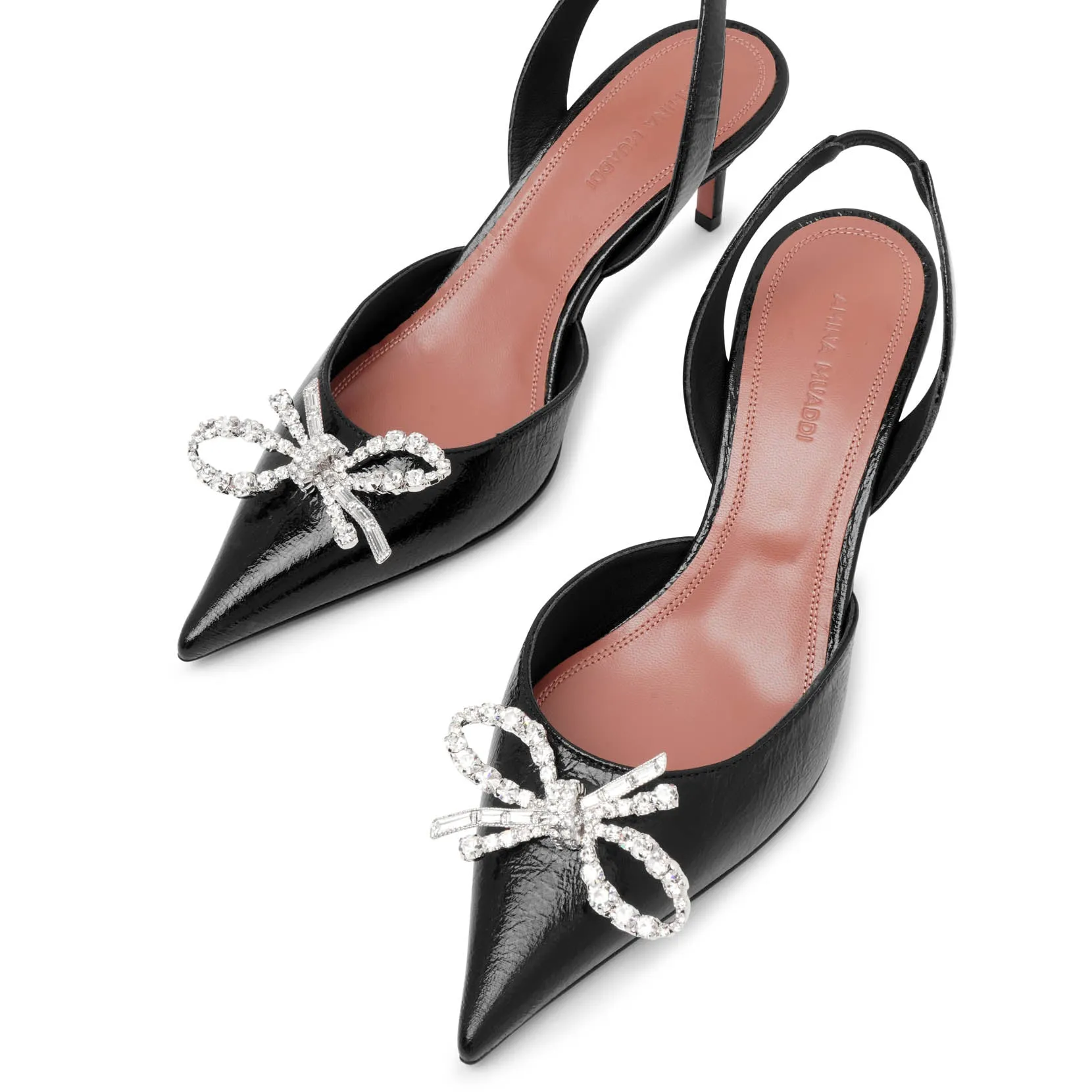 Rosie sling 60 black leather pumps