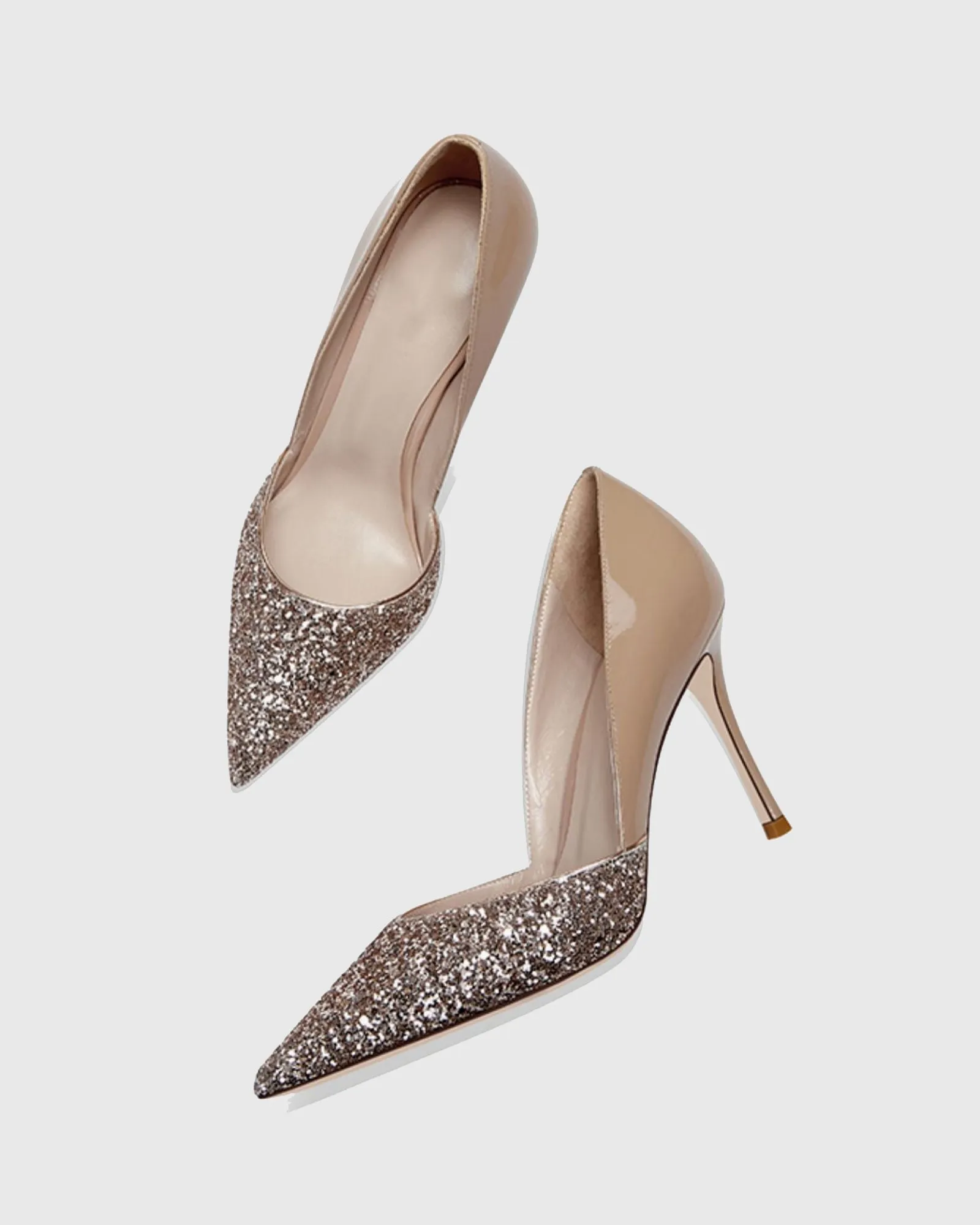 Sagen Sequin Splicing Pumps In Natural