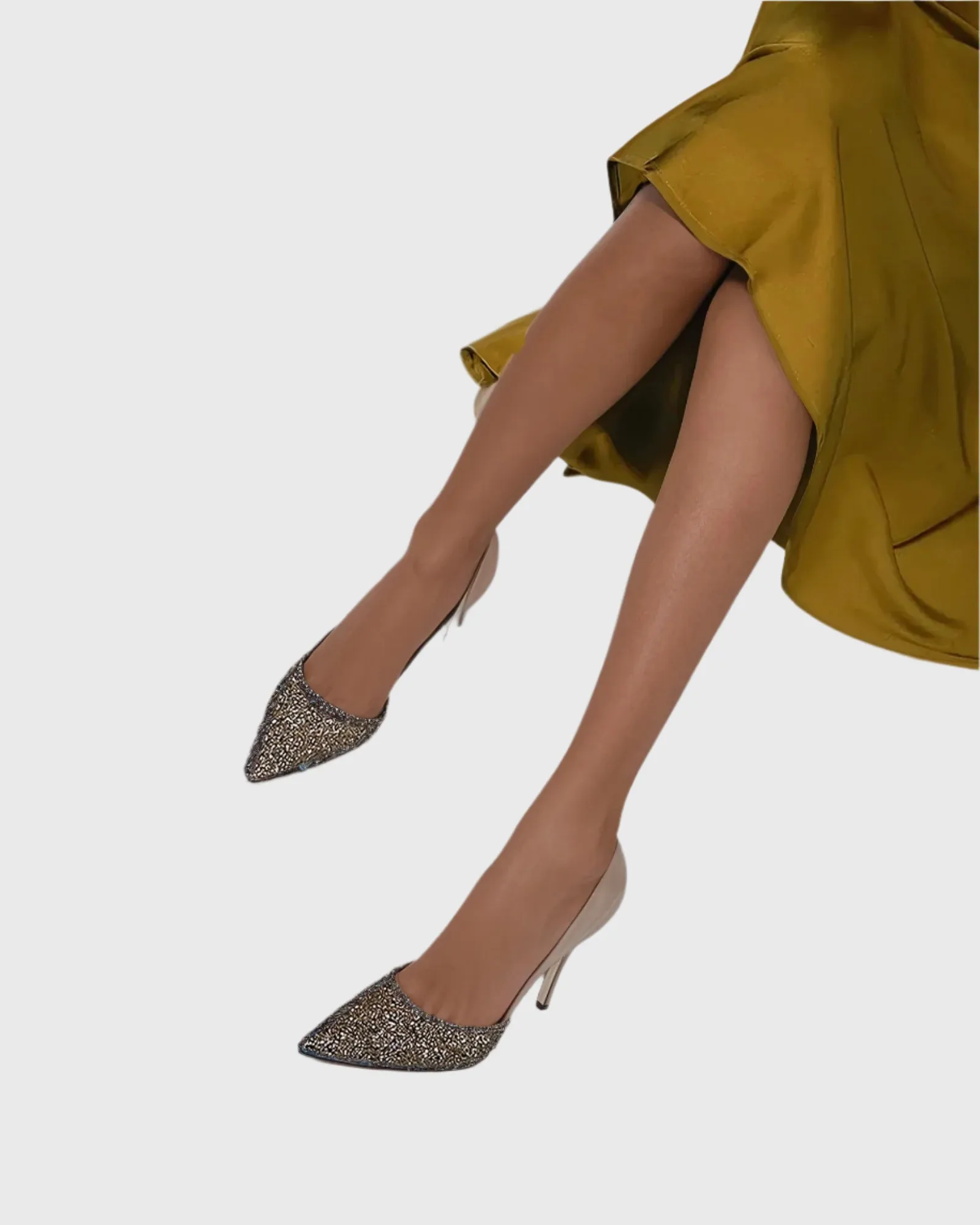 Sagen Sequin Splicing Pumps In Natural