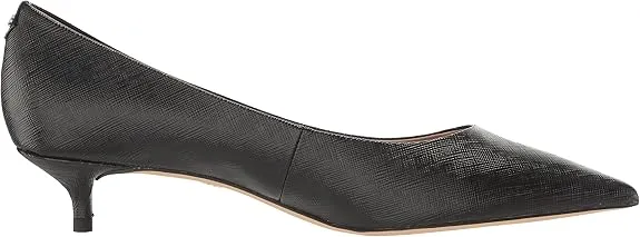 Sam Edelman Franci Black Patent Pointed Toe Slip On Kitten Heeled Classic Pumps