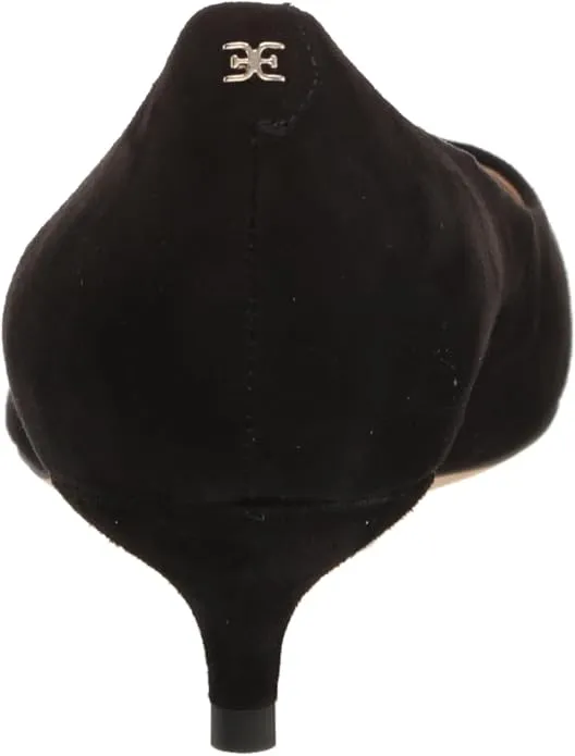 Sam Edelman Franci Black Suede Pointed Toe Slip On Kitten Heeled Classic Pumps