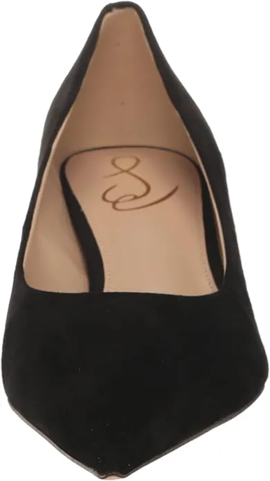 Sam Edelman Franci Black Suede Pointed Toe Slip On Kitten Heeled Classic Pumps