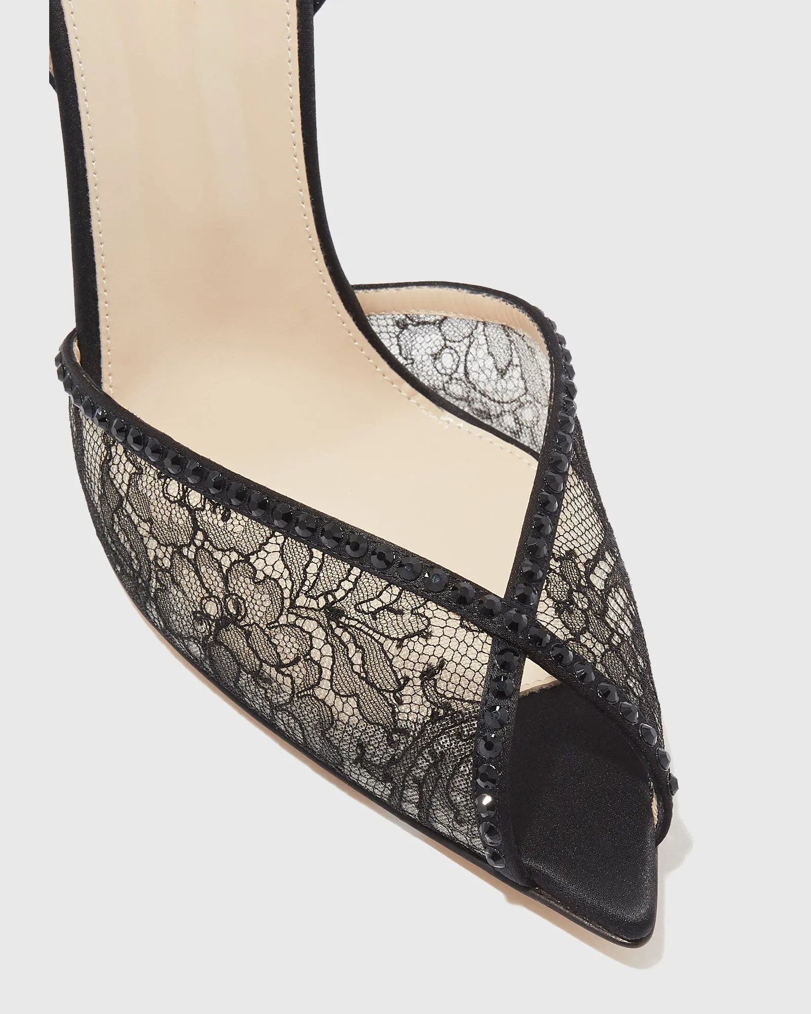 Sarva Lace Slingback Pumps In Black