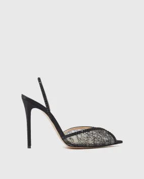 Sarva Lace Slingback Pumps In Black
