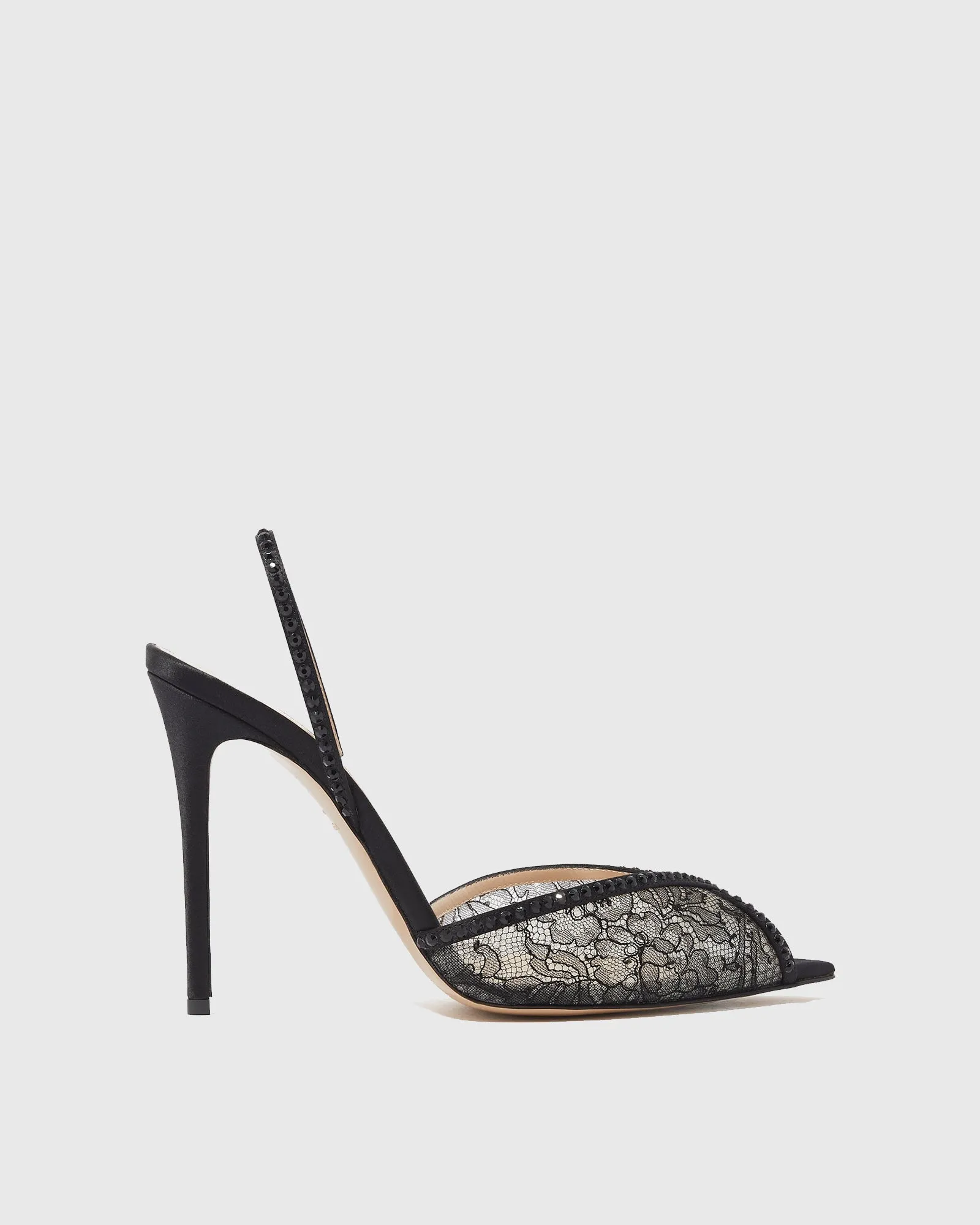 Sarva Lace Slingback Pumps In Black