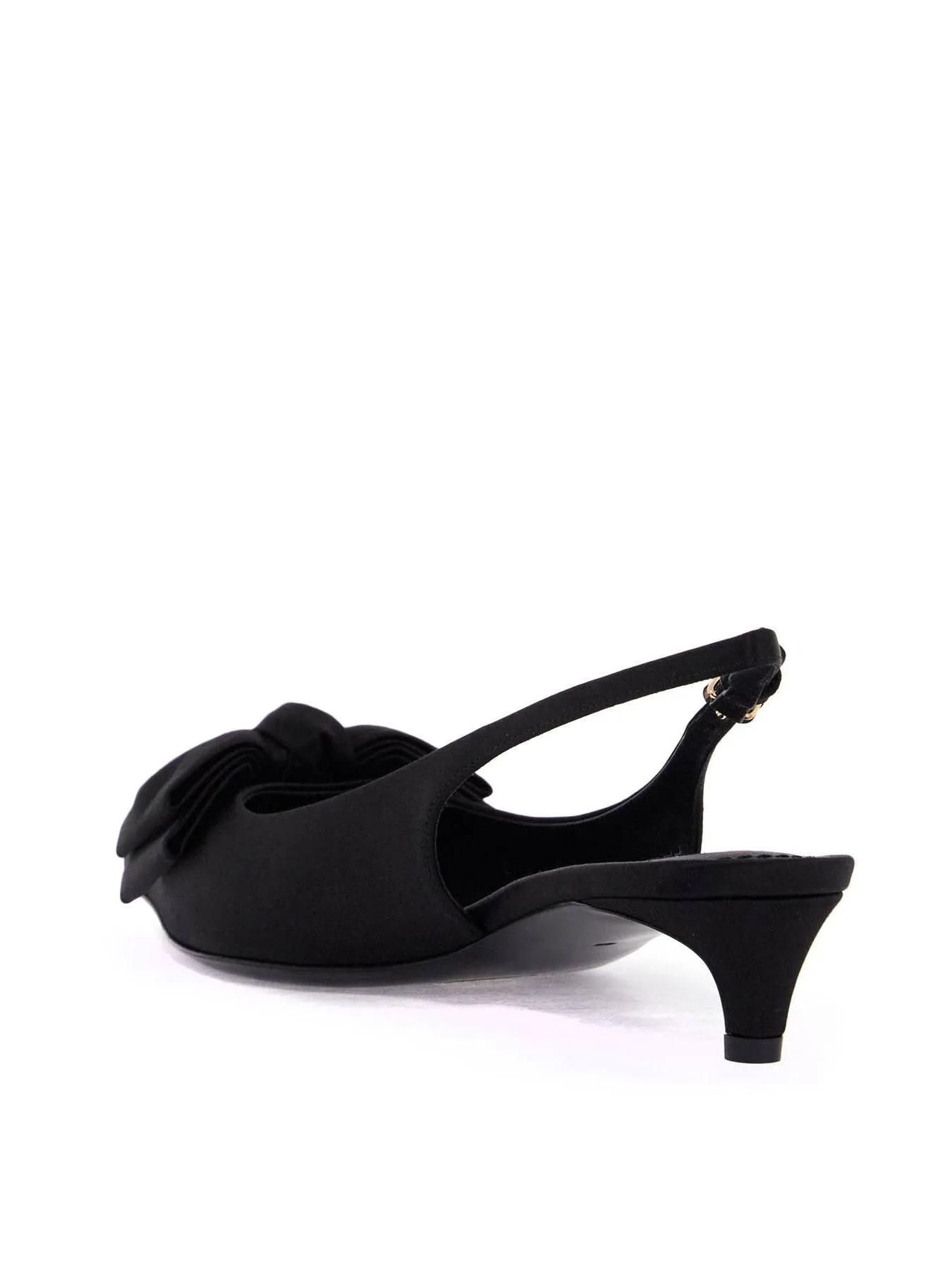 Satin Pointed Toe Slingbacks