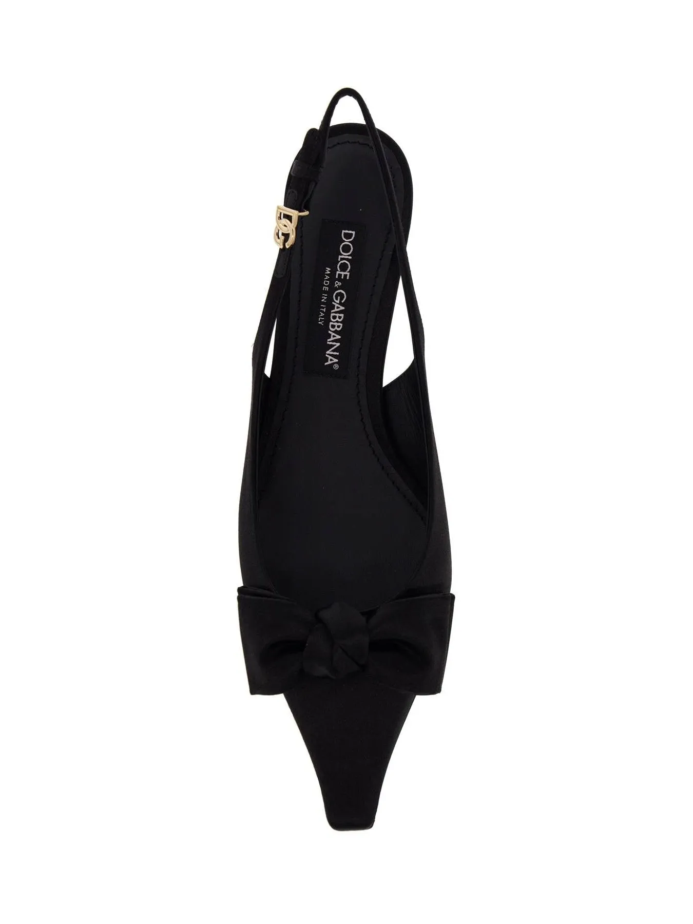 Satin Pointed Toe Slingbacks