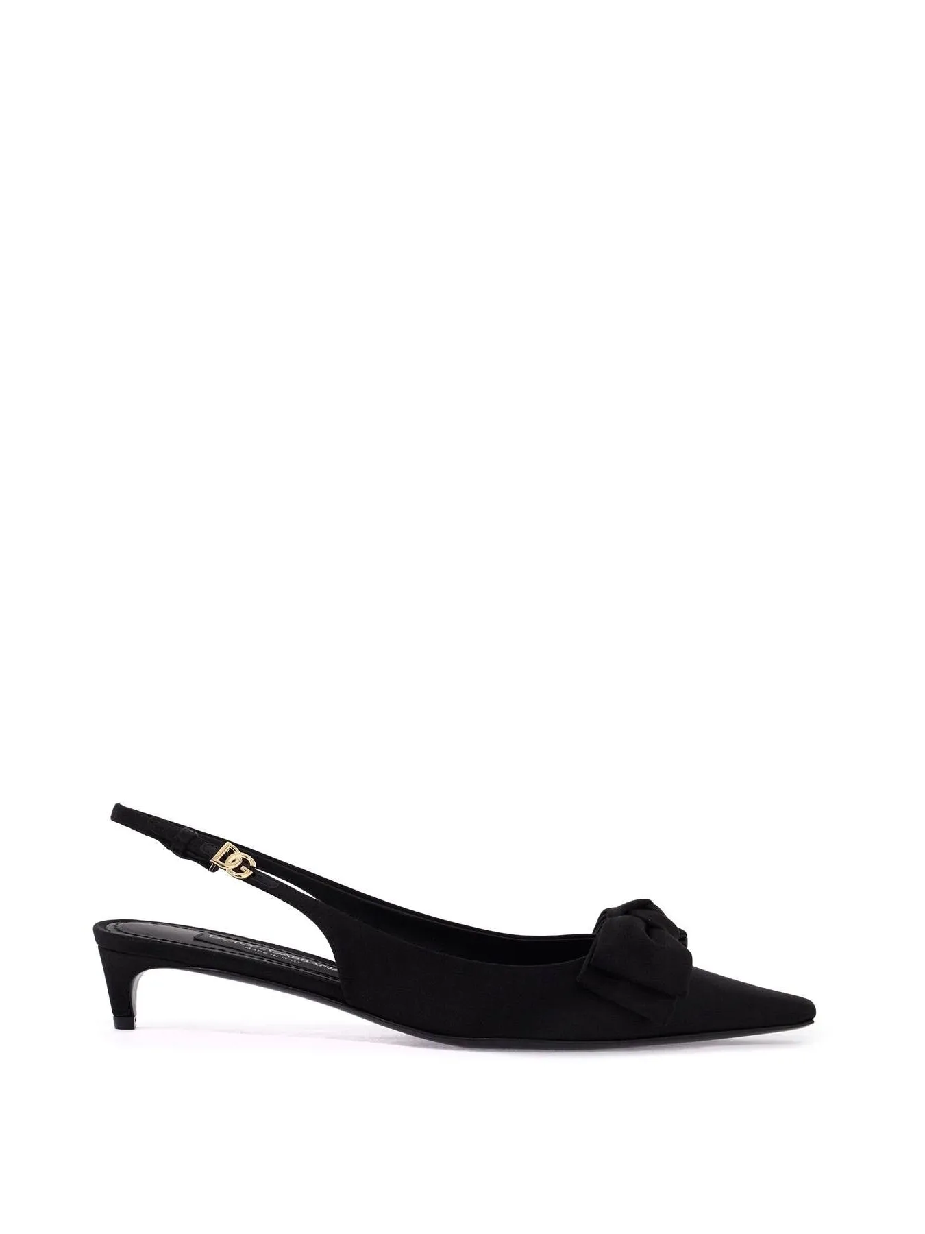 Satin Pointed Toe Slingbacks