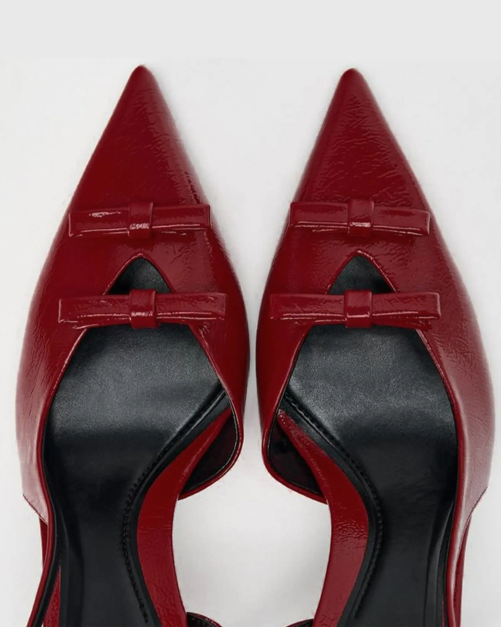 Shae Bow Slingback Pumps In Red