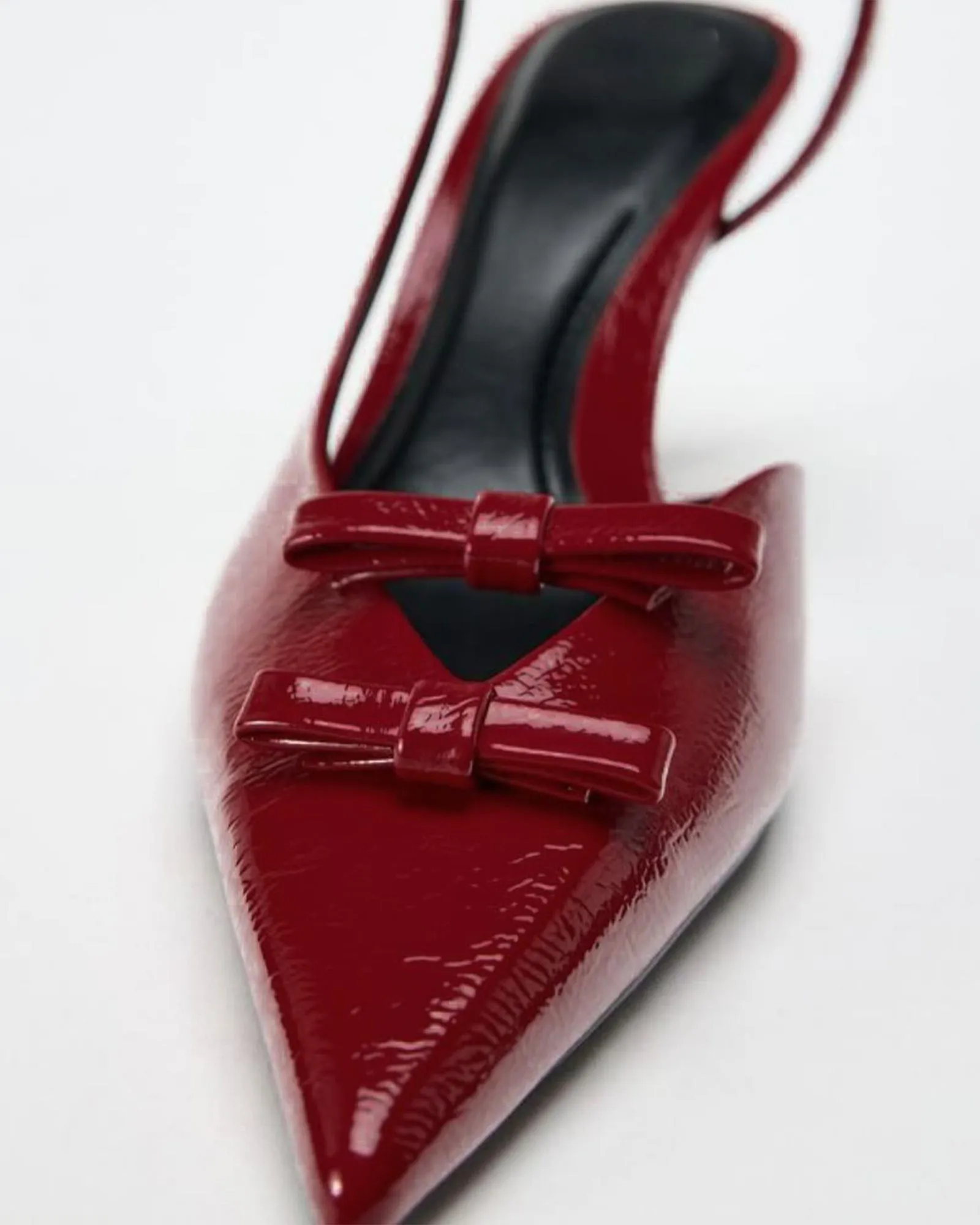 Shae Bow Slingback Pumps In Red