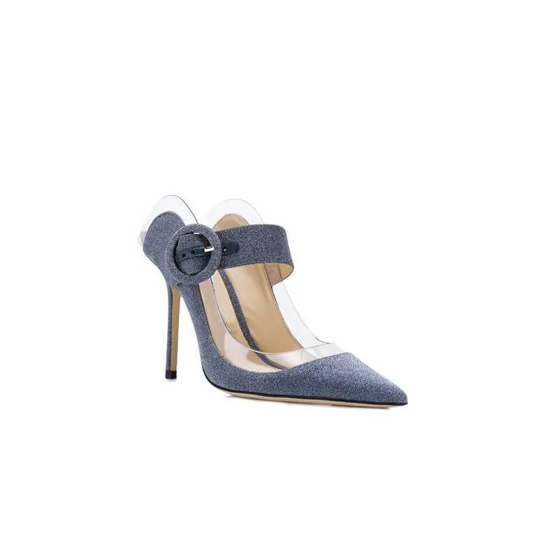Simple Pointed Toe Stiletto Heel Mules Pumps