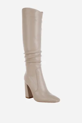 Slouchy Shaft Knee-High Boots