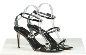 Sophia Webster Black Grace High-Heeled Sandals with Jewelled Straps UK 7