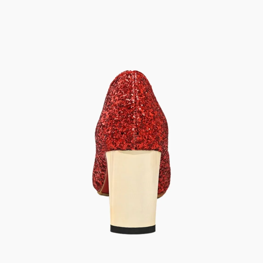 Square Heel, Pointed Toe Wedding Heels